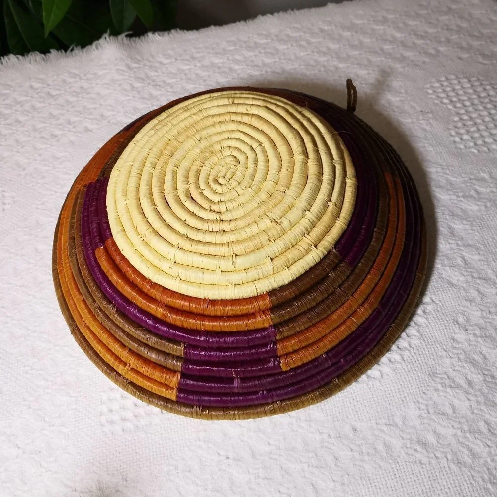 African‎ Handwoven Coiled Basket